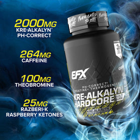 Composition nutritionnelle EFX Sports Kre-Alkalyn Hardcore