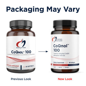 Composition nutritionnelle sur l'emballage de CoQnol 100 mg