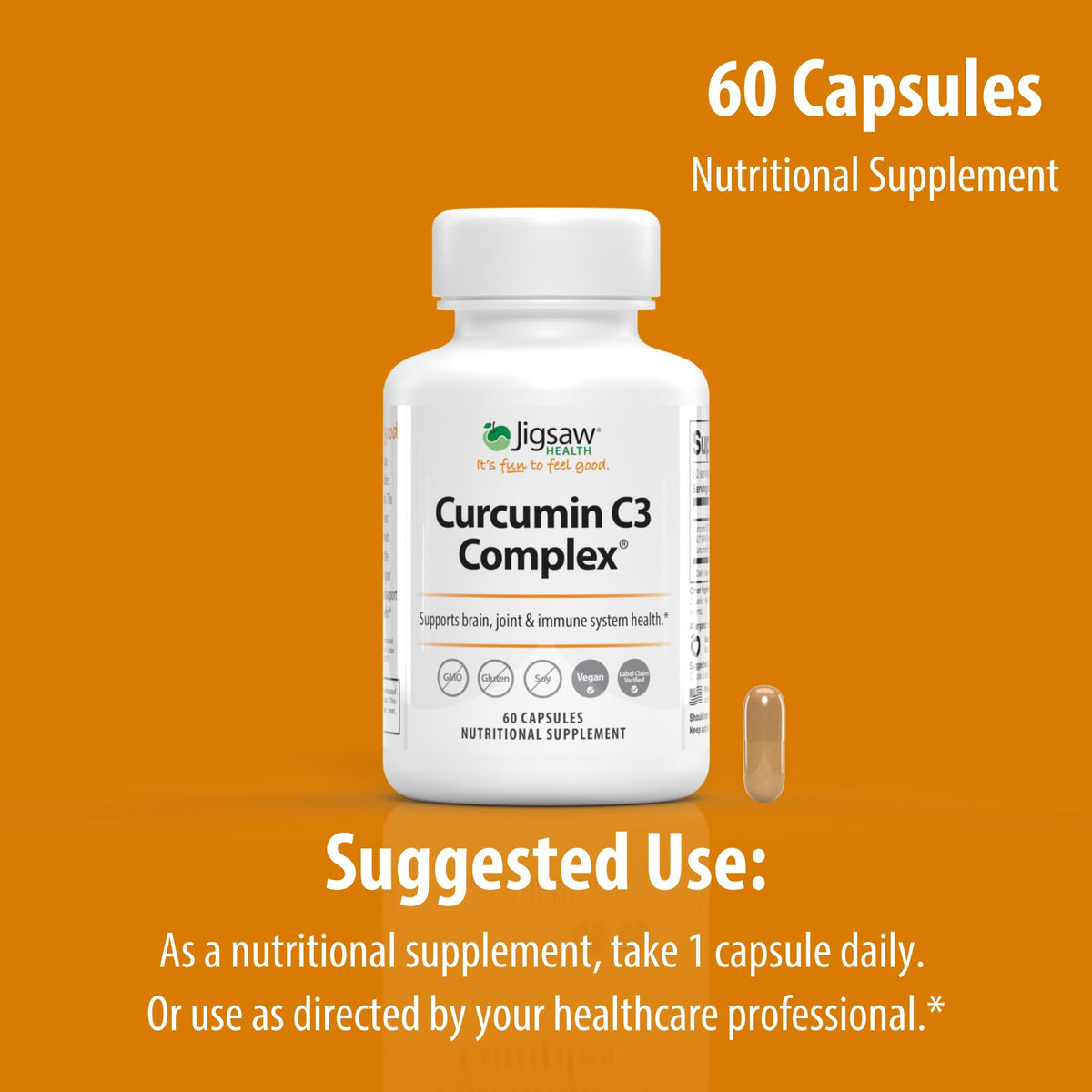 Composition nutritionnelle sur l'étiquette de Curcumin C3 Complex