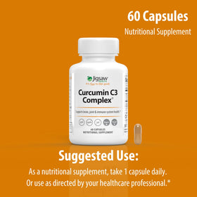 Composition nutritionnelle sur l'étiquette de Curcumin C3 Complex