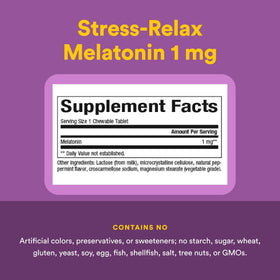 Comprimé à mâcher Melatonine 1 mg, goût menthe, Natural Factors