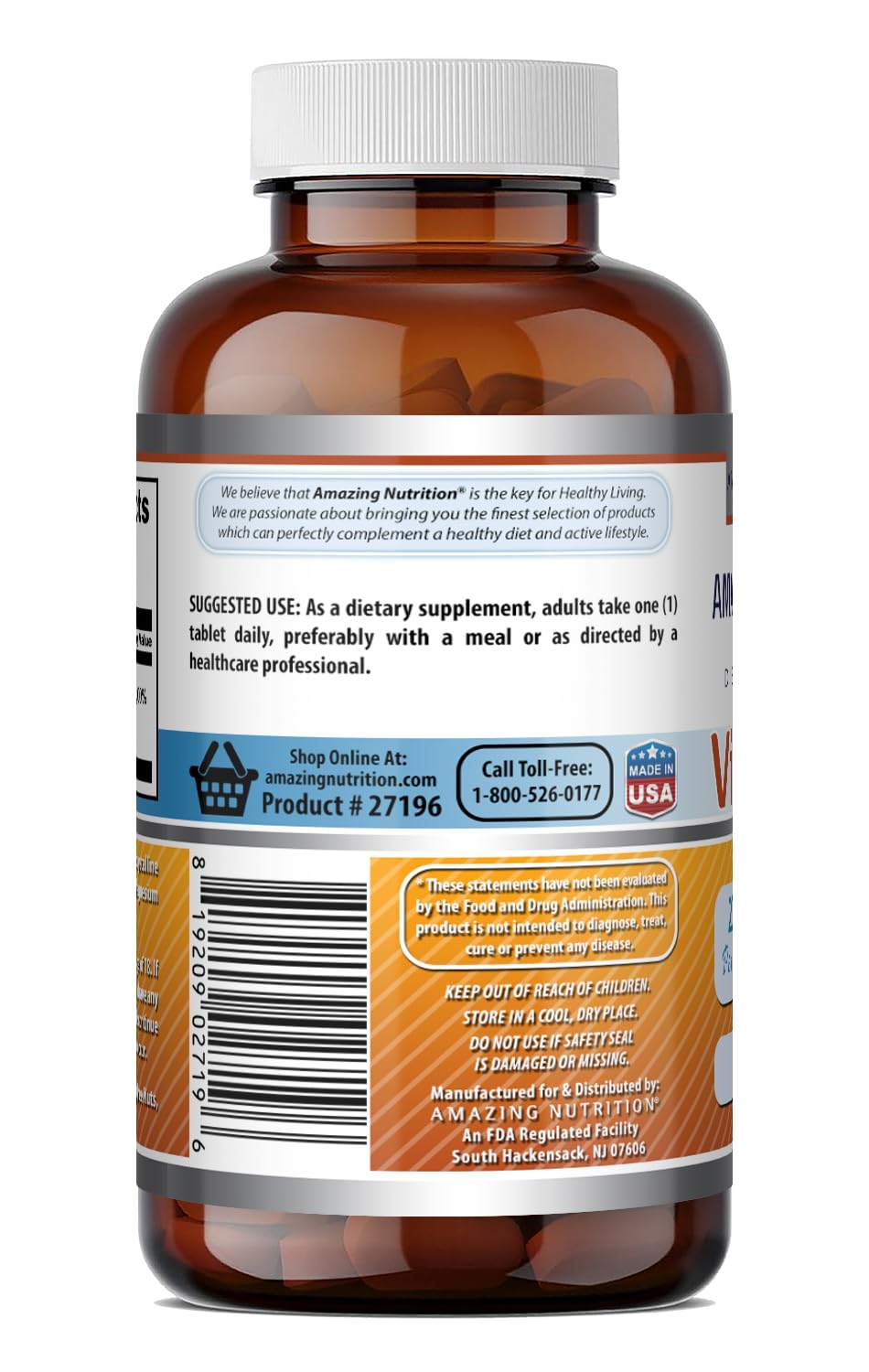 Comprimé B6 Amazing Nutrition en gros plan