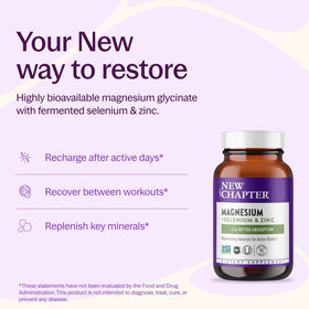 Comprimé de magnésium New Chapter avec dosage de 325 mg