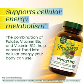 Comprimé de MegaFood Methyl B12 sur une table
