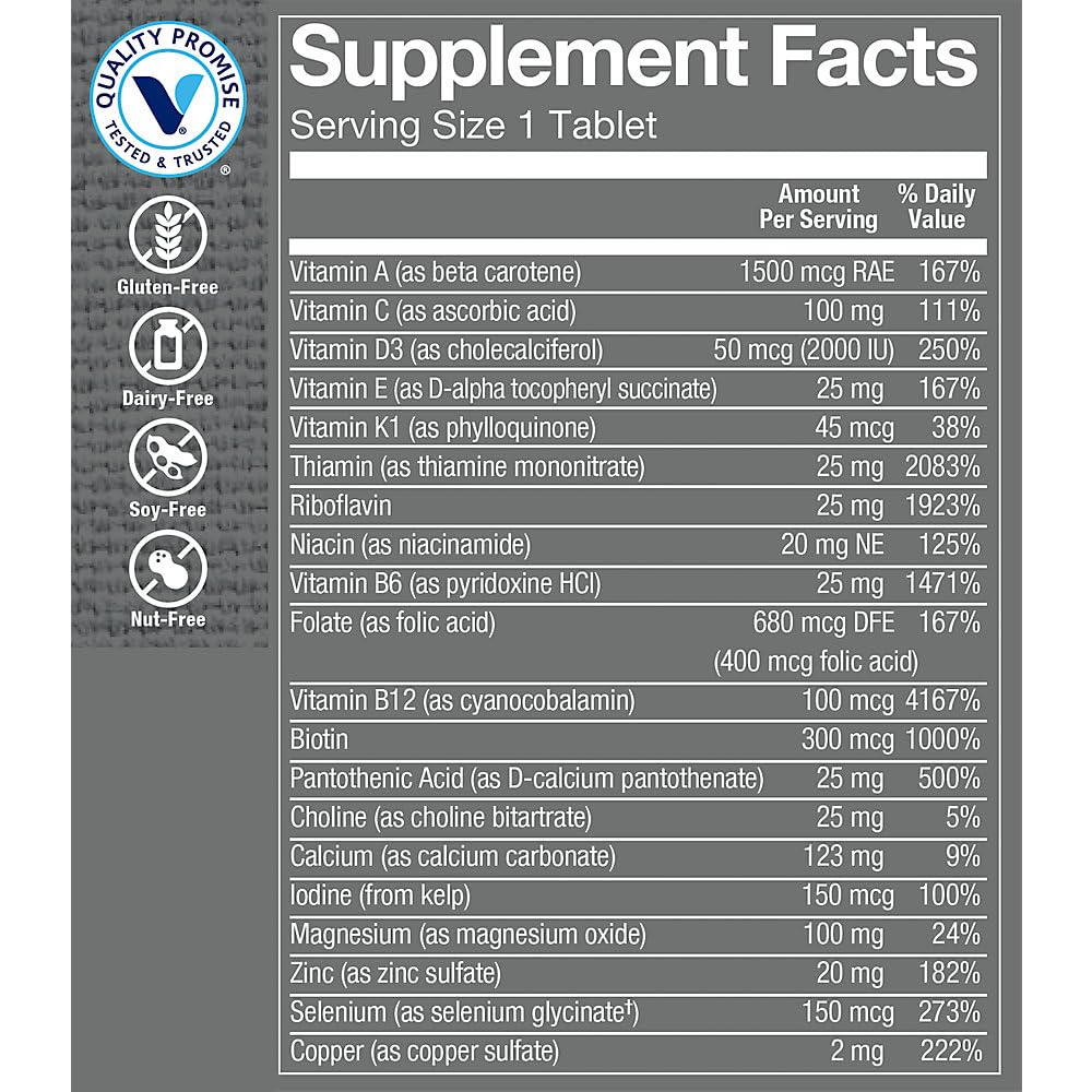 Comprimé de multivitamines pour hommes The Vitamin Shoppe sur une table