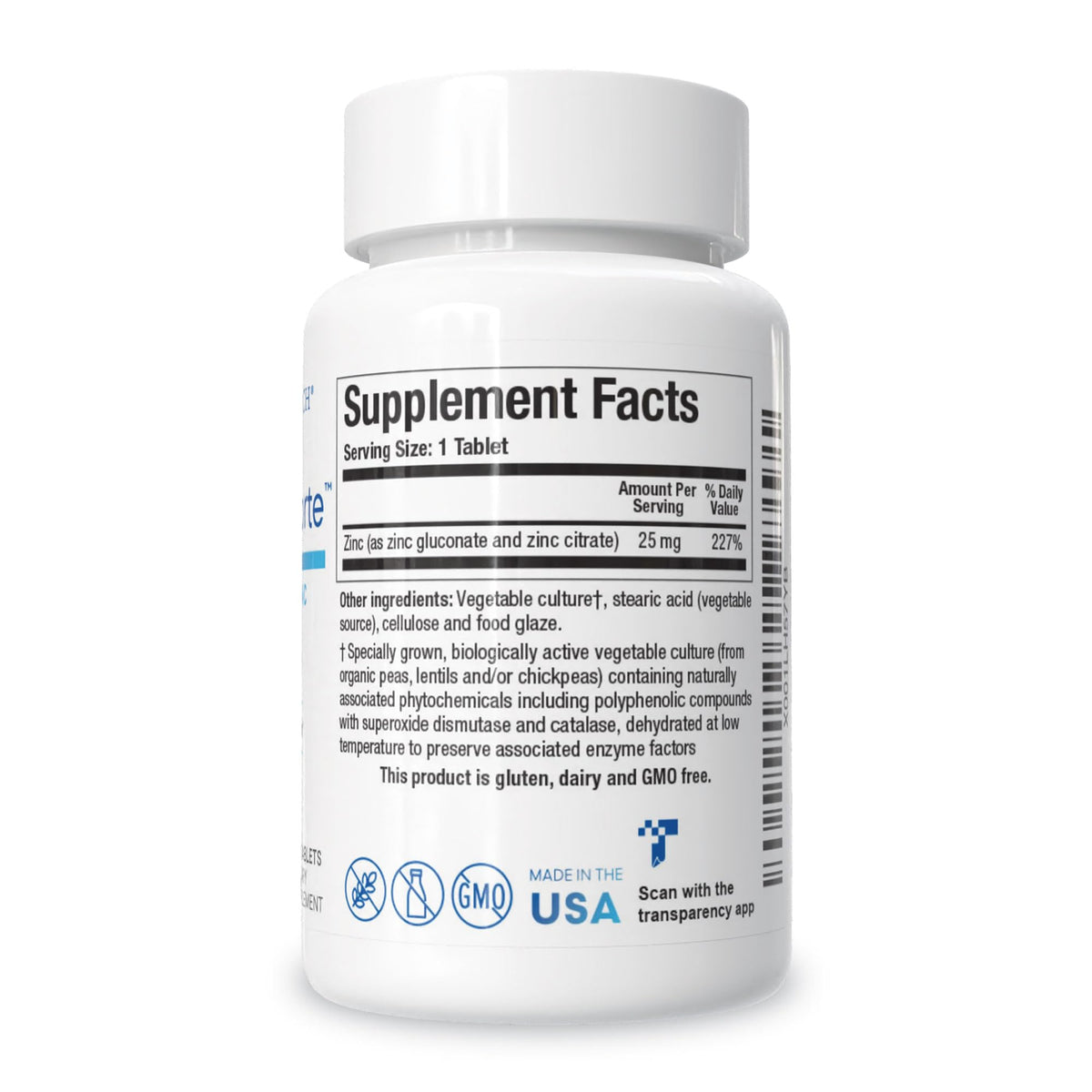 Comprimé de Zn-Zyme Forte de BIOTICS RESEARCH vue de près