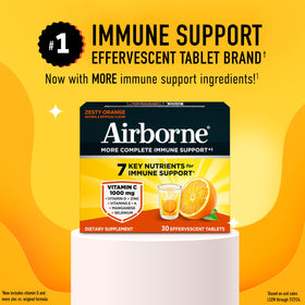Comprimé effervescent Airborne se dissolvant dans l'eau