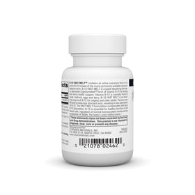 Comprimé fondant de Vitamine B-12 Source Naturals sur une surface blanche