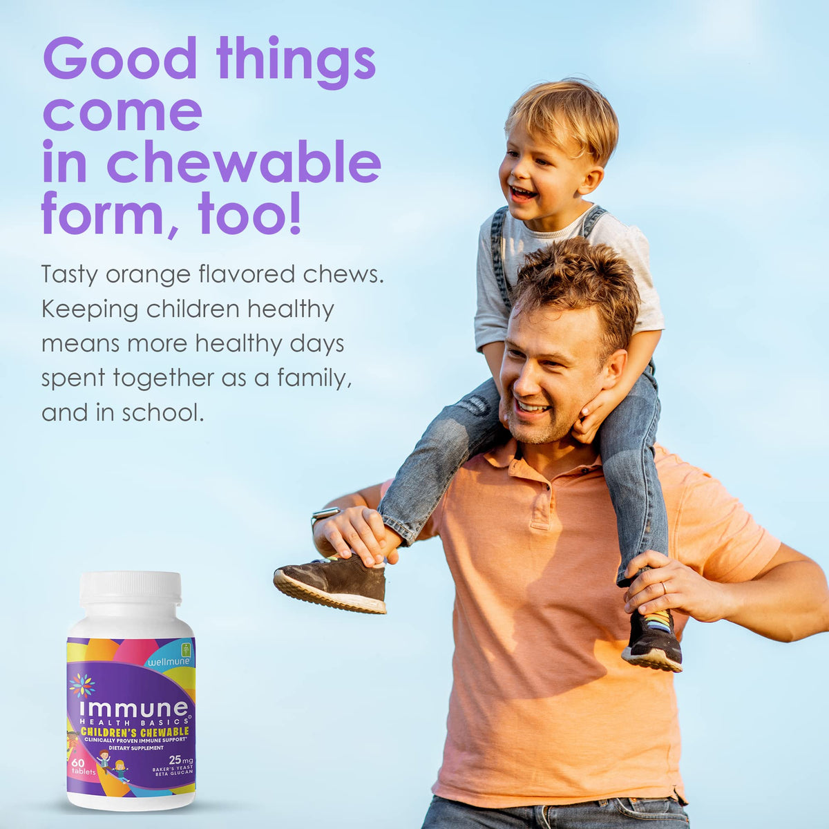 Comprimés à croquer daily wellness Health Basics avec goût orange naturel