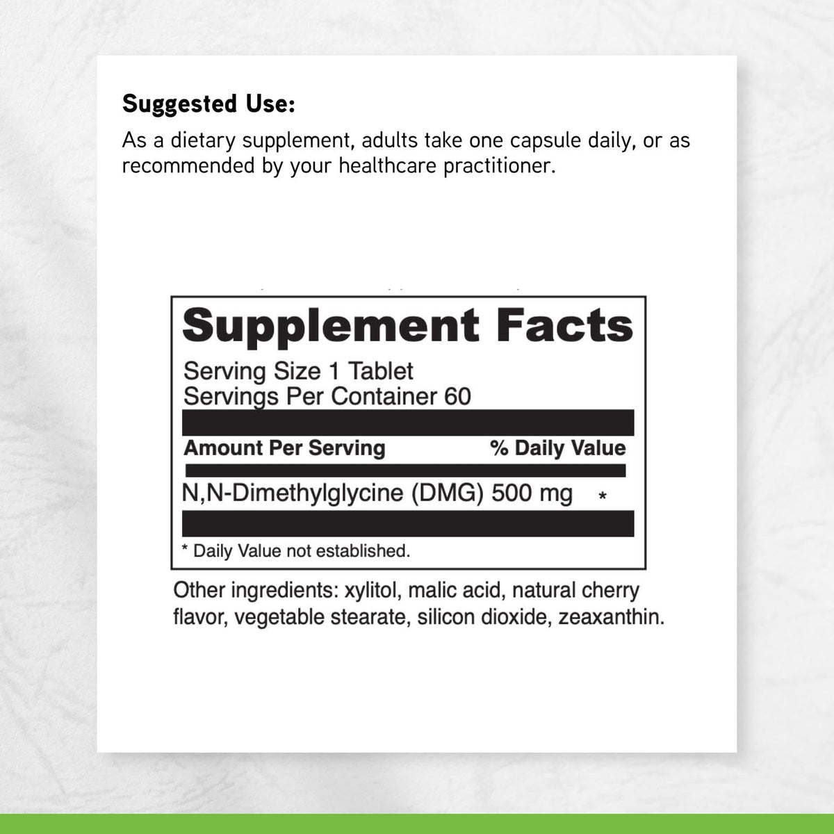 Comprimés à mâcher DAVINCI Gluconic DMG 500 mg, vue de côté