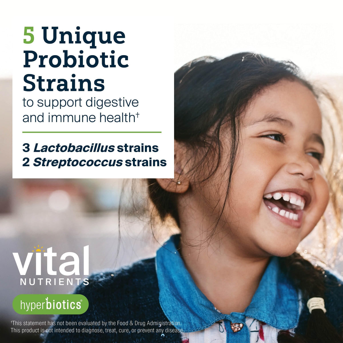 Comprimés à mâcher Hyperbiotics Probiotique Enfants dans une main d'enfant
