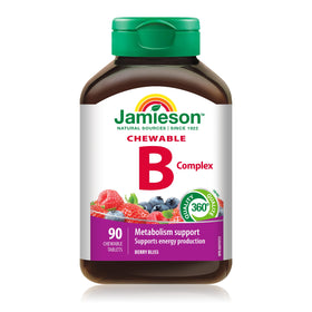 Comprimés à mâcher Jamieson Complexe B saveur baies vue de face