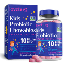 Comprimés à mâcher LOVEBUG pour enfants, saveur baies, 30 unités