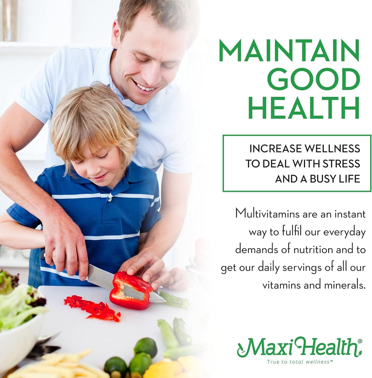 Comprimés à mâcher Maxi Health Multivitamines Enfants en couleur cerise