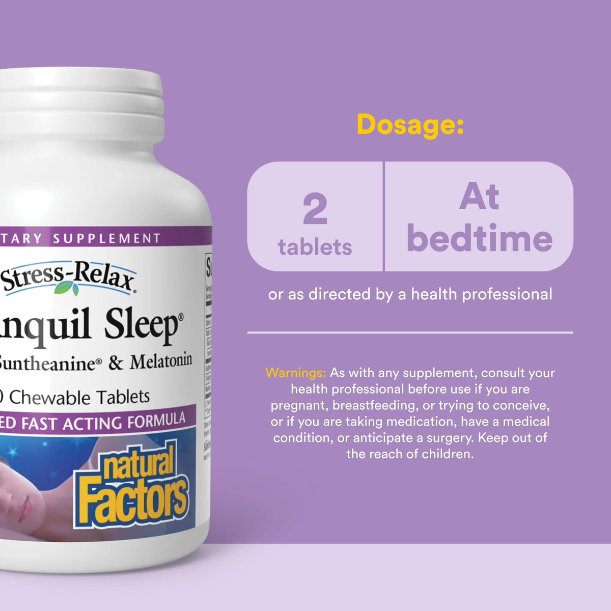 Comprimés à mâcher Natural Factors Tranquil Sleep