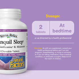 Comprimés à mâcher Natural Factors Tranquil Sleep