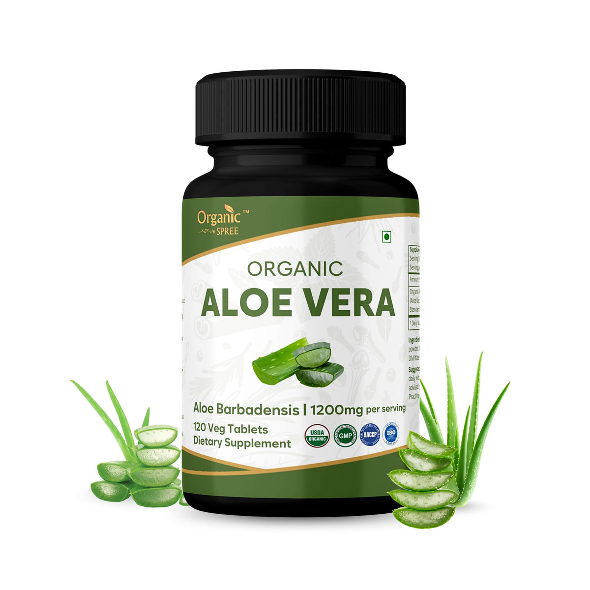 Comprimés Aloe Vera ORGANIC SPREE en boîte de 120 comprimés