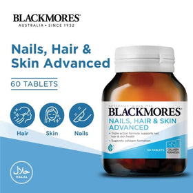 Comprimés Blackmores pour cheveux, peau et ongles dans le flacon