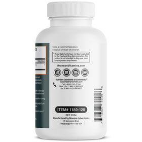 Comprimés Bronson Magnésium 500 mg sur une table en bois