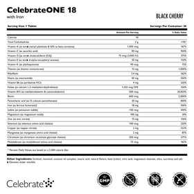Comprimés Celebrate Bariatric 18mg Fer sur une table