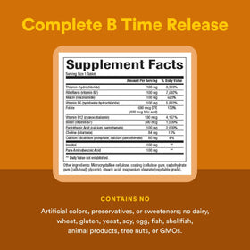Comprimés Complète B 100 mg Natural Factors avec des ingrédients
