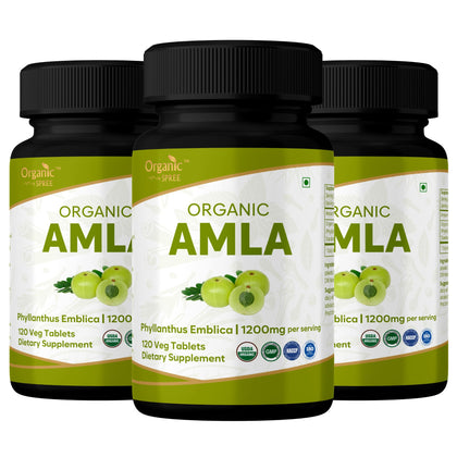 Comprimés d'Amla Bio ORGANIC SPREE 1200 mg, vue de face