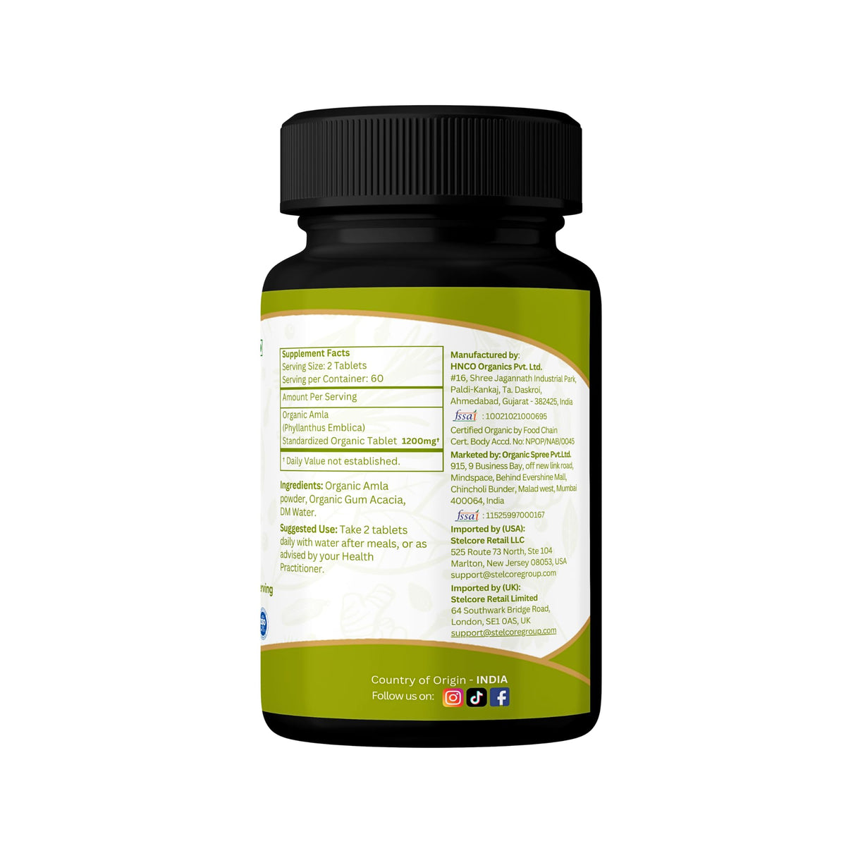 Comprimés d'Amla Bio ORGANIC SPREE, présentation du produit