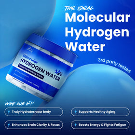 Comprimés d'eau hydrogénée PURE HEALTH MAX en dissolution dans l'eau