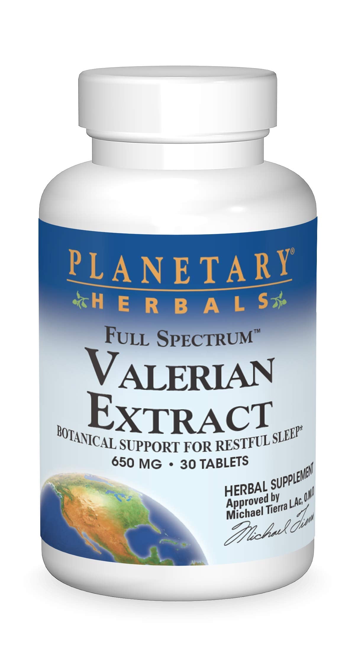 Comprimés d'extrait de valériane à spectre complet de Planetary Herbals