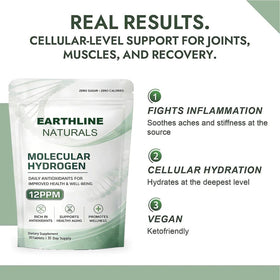 Comprimés d'hydrogène moléculaire Earthline Naturals dans la main