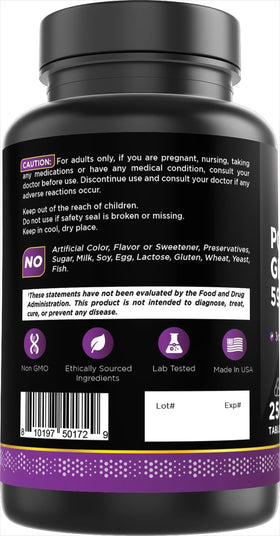 Comprimés d'Oxify Gluconate de Potassium 595 mg sur une table