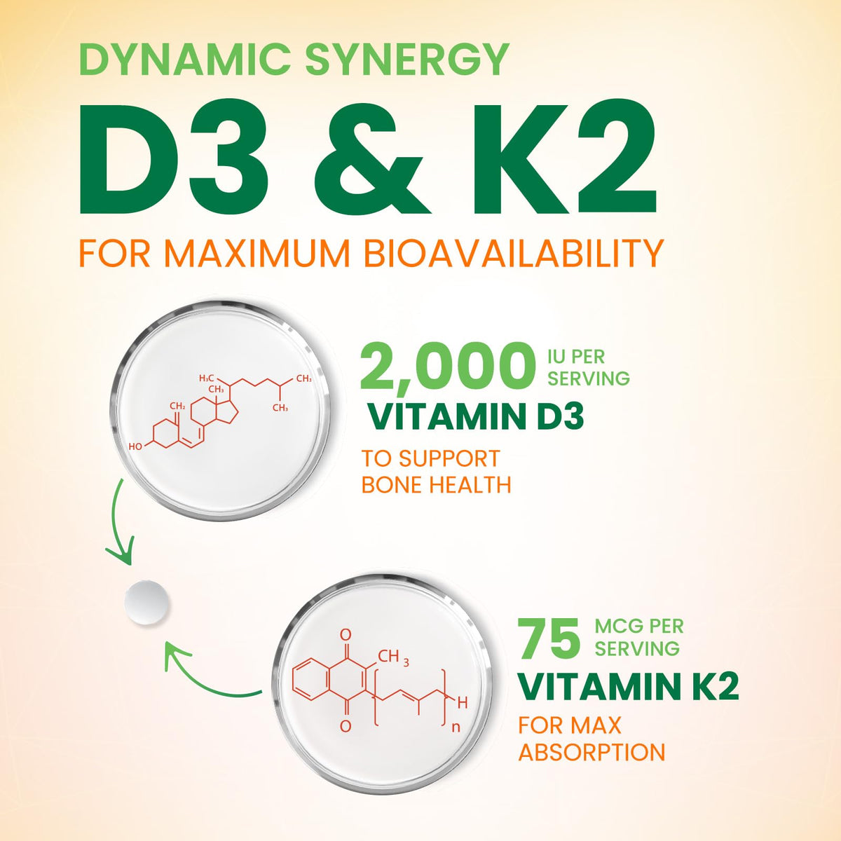 Comprimés D3 K2 Nature's Nutrition avec goût de baies