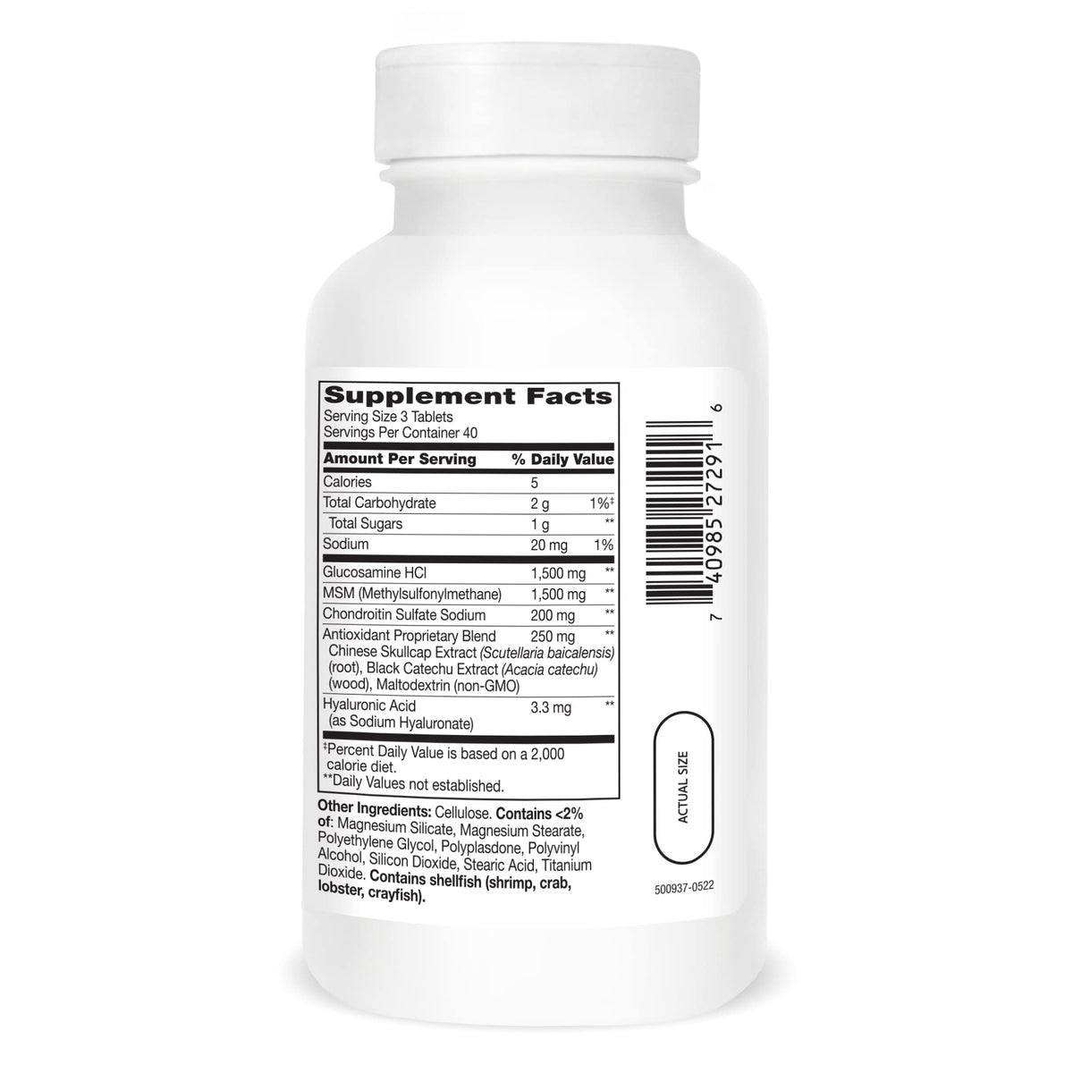 Comprimés de 21st Century Glucosamine Chondroitin Advanced dans une main