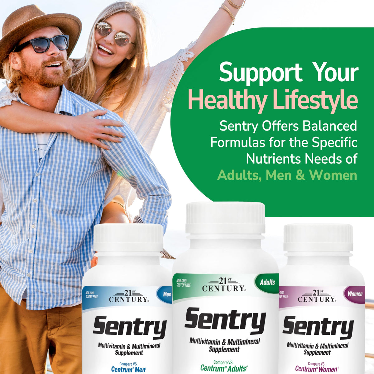 Comprimés de 21st Century Multivitamines sur fond neutre