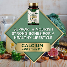 Comprimés de Calcium 1200 mg avec Vitamine D3 - sur une table
