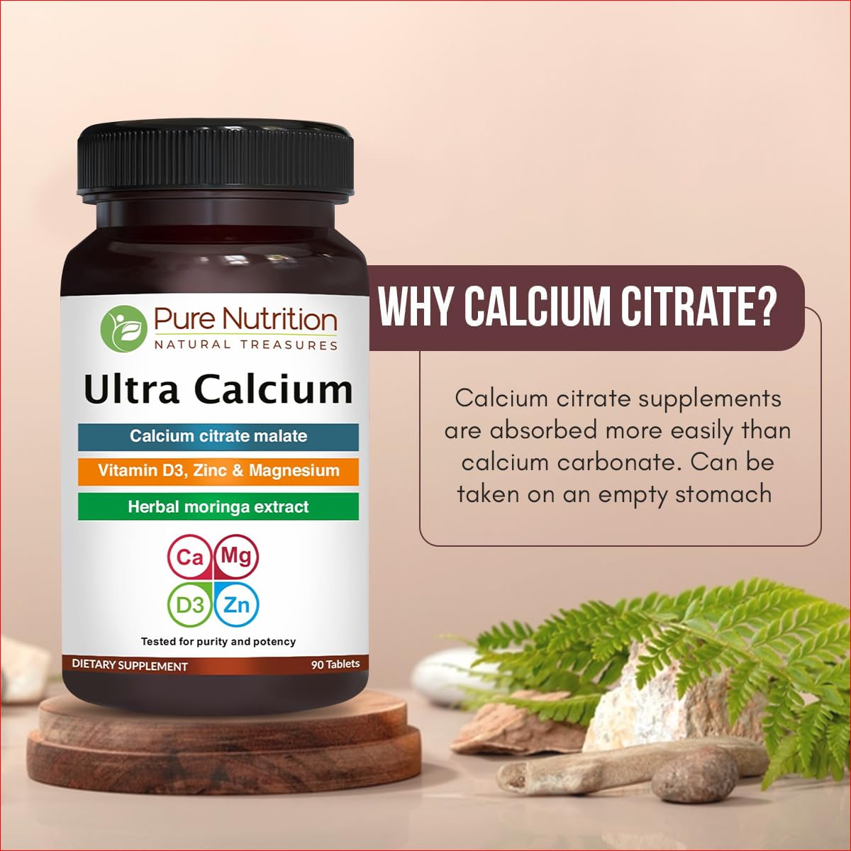 Comprimés de Calcium Citrate Malate dans une main