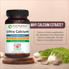 Comprimés de Calcium Citrate Malate dans une main