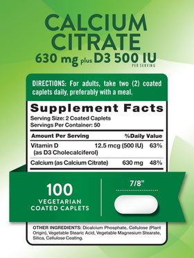 Comprimés de Calcium Citrate Nature's Truth, deux comprimés enrobés sur fond blanc