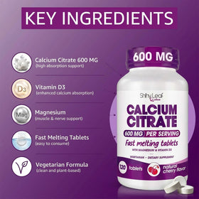 Comprimés de Calcium Citrate Shiny Leaf dans une main