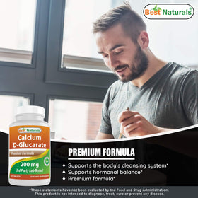 Comprimés de Calcium D-Glucarate de Best Naturals dans un bol