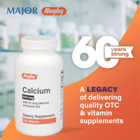 Comprimés de Calcium MAJOR 600 mg vue arrière de la boîte
