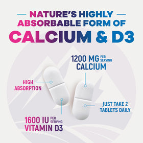 Comprimés de Calcium Nature's Peak dans une main