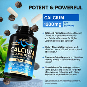 Comprimés de Calcium NUTRAHARMONY avec Vitamine D3