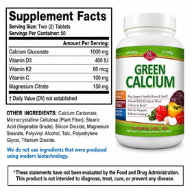 Comprimés de Calcium Plus Magnésium Olympian Labs sur fond blanc
