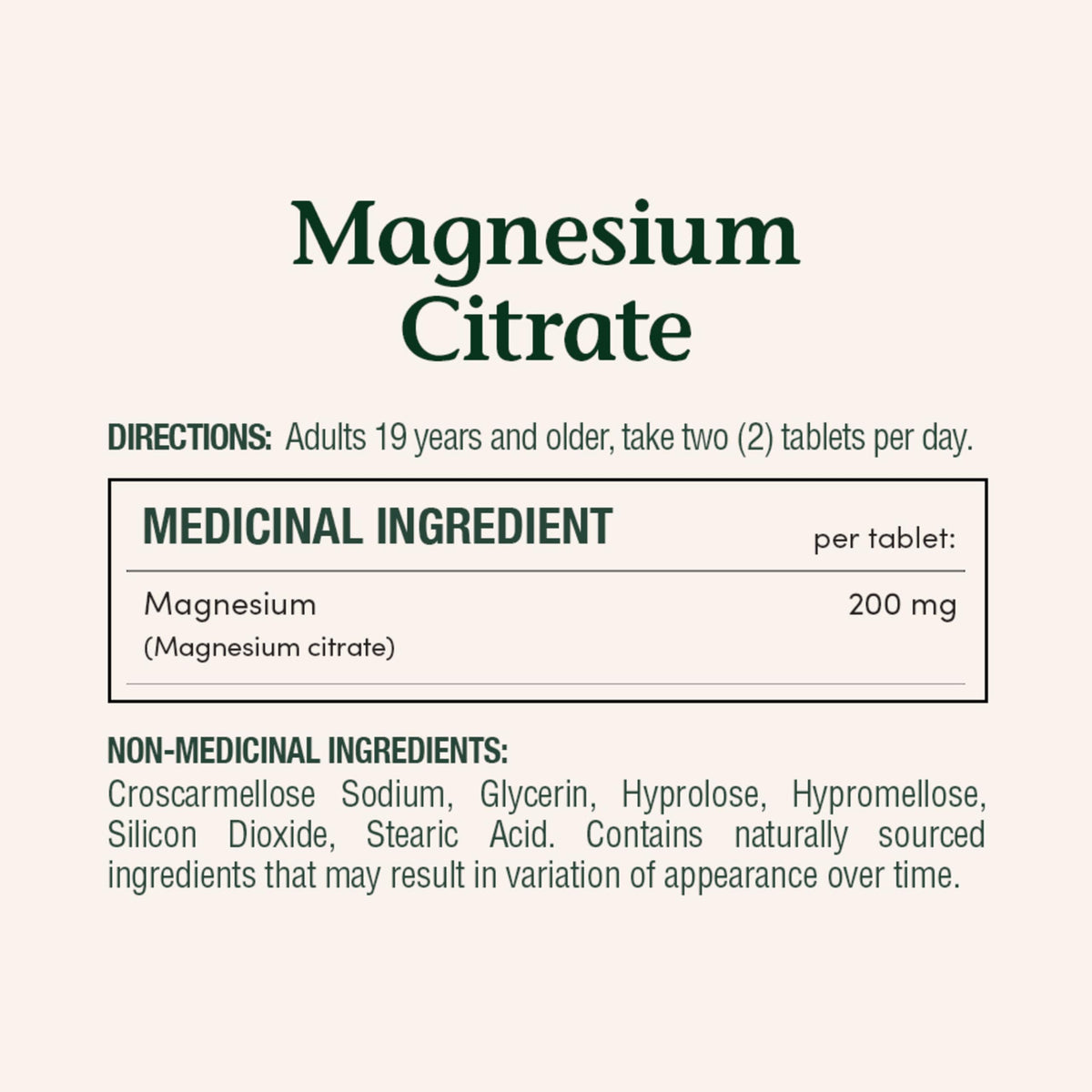 Comprimés de citrate de magnésium Nature's Bounty sur une table