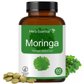 Comprimés de feuille de Moringa bio Herb Essential vue de face