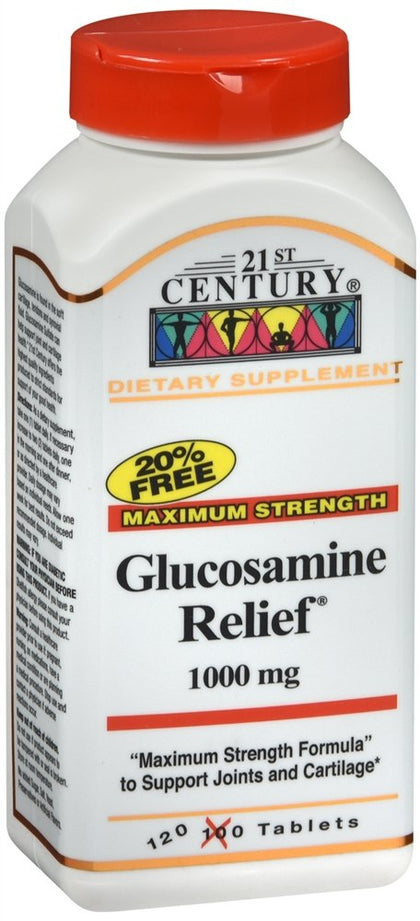 Comprimés de Glucosamine 1000mg de 21st Century en flacon