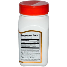 Comprimés de glucosamine et chondroitine 21st Century sur une surface blanche