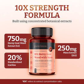 Comprimés de Horny Goat Weed et Maca dans une main