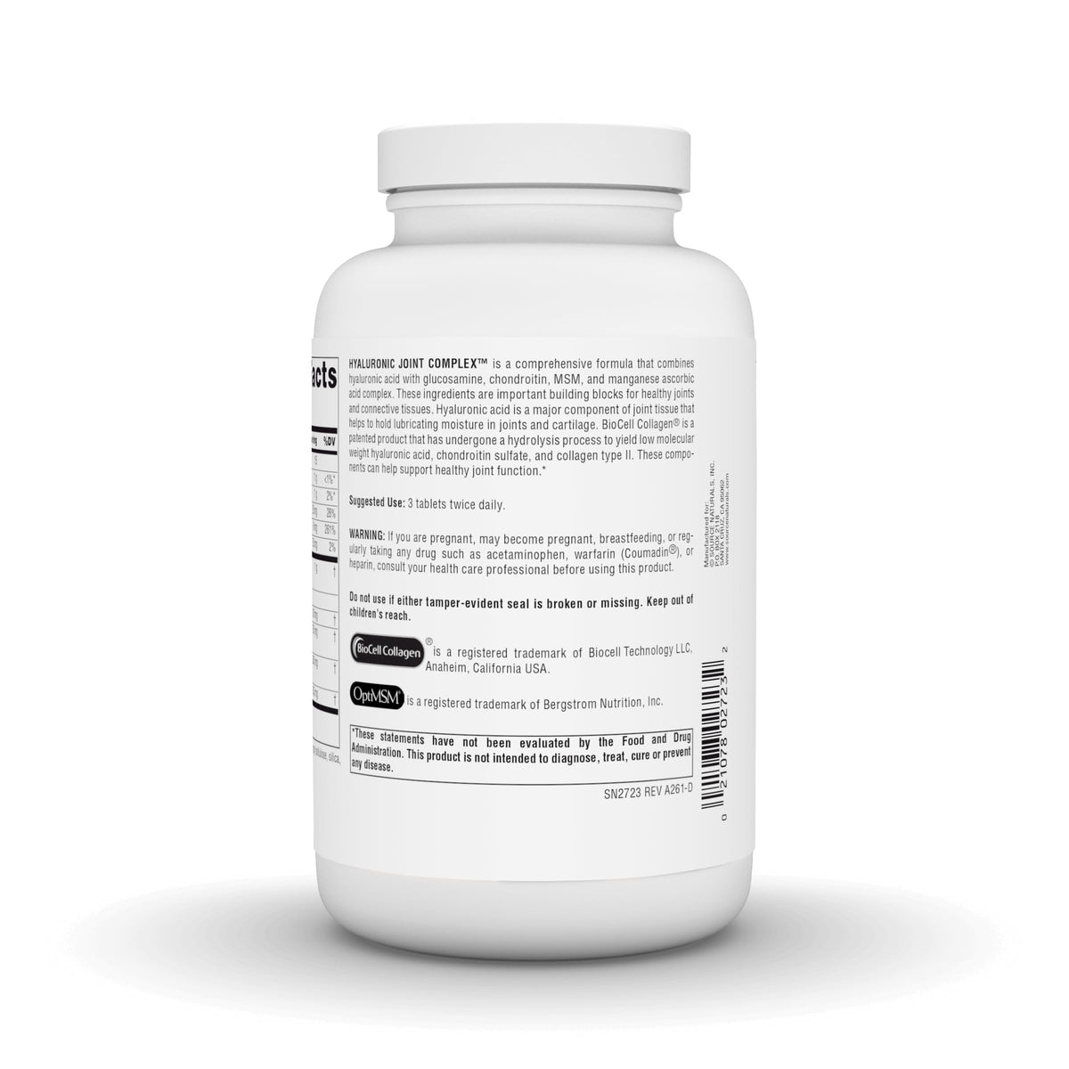 Comprimés de Hyaluronic Joint Complex dans un bol